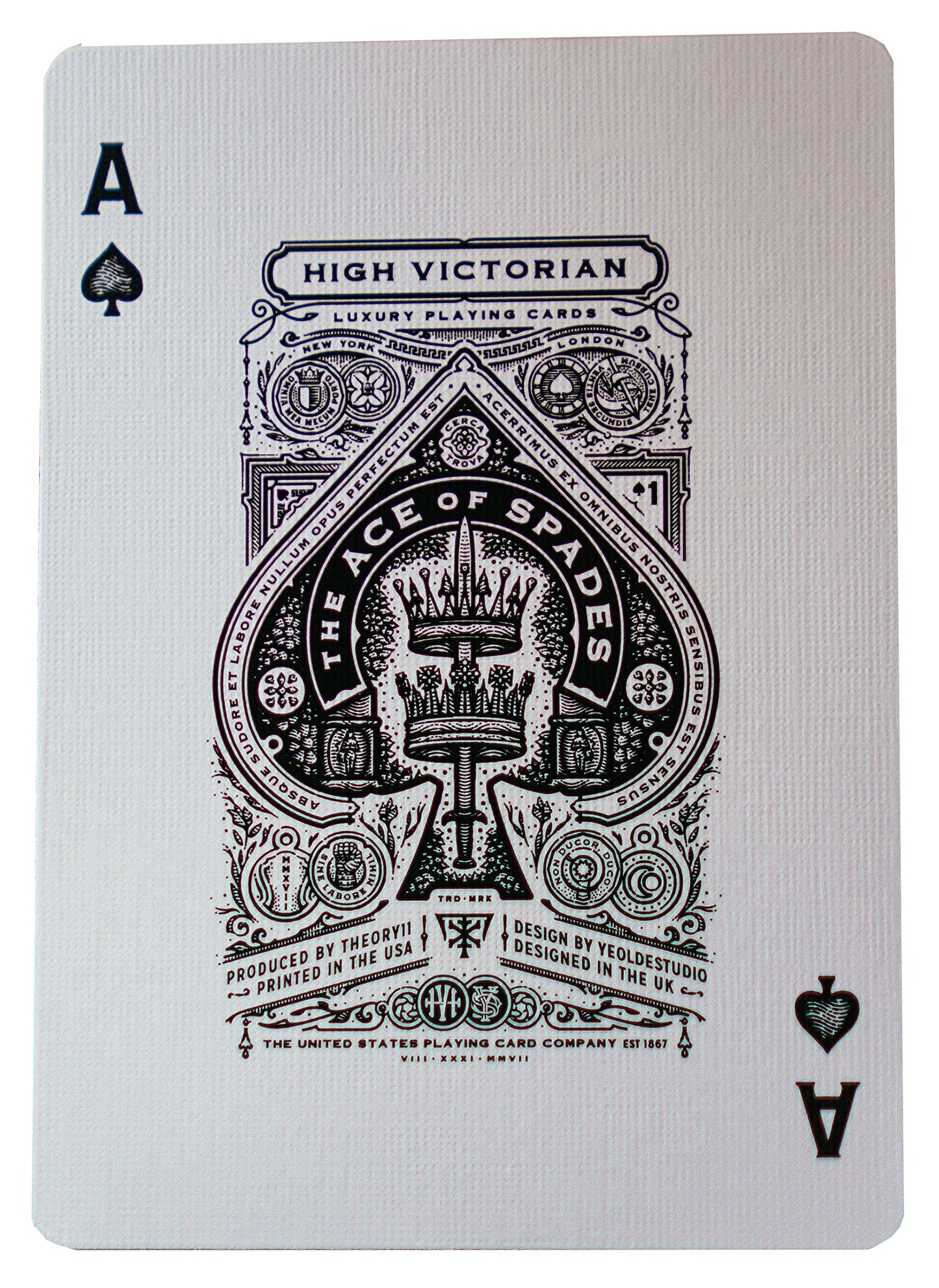 SOLOMAGIA High Victorian Playing Cards – Exquisite 3D Back, Gold & Green Foil