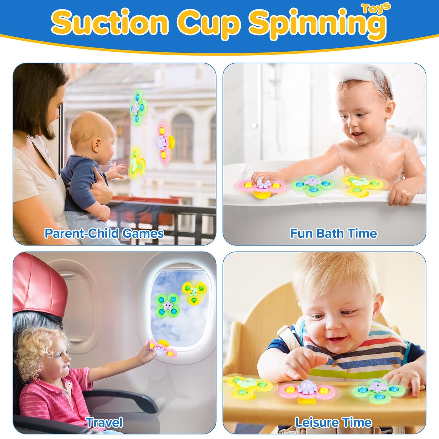 Somastung 6-in-1 Baby Toys for 6-12 Months | Montessori Sensory Set with Teething & Stacking Blocks