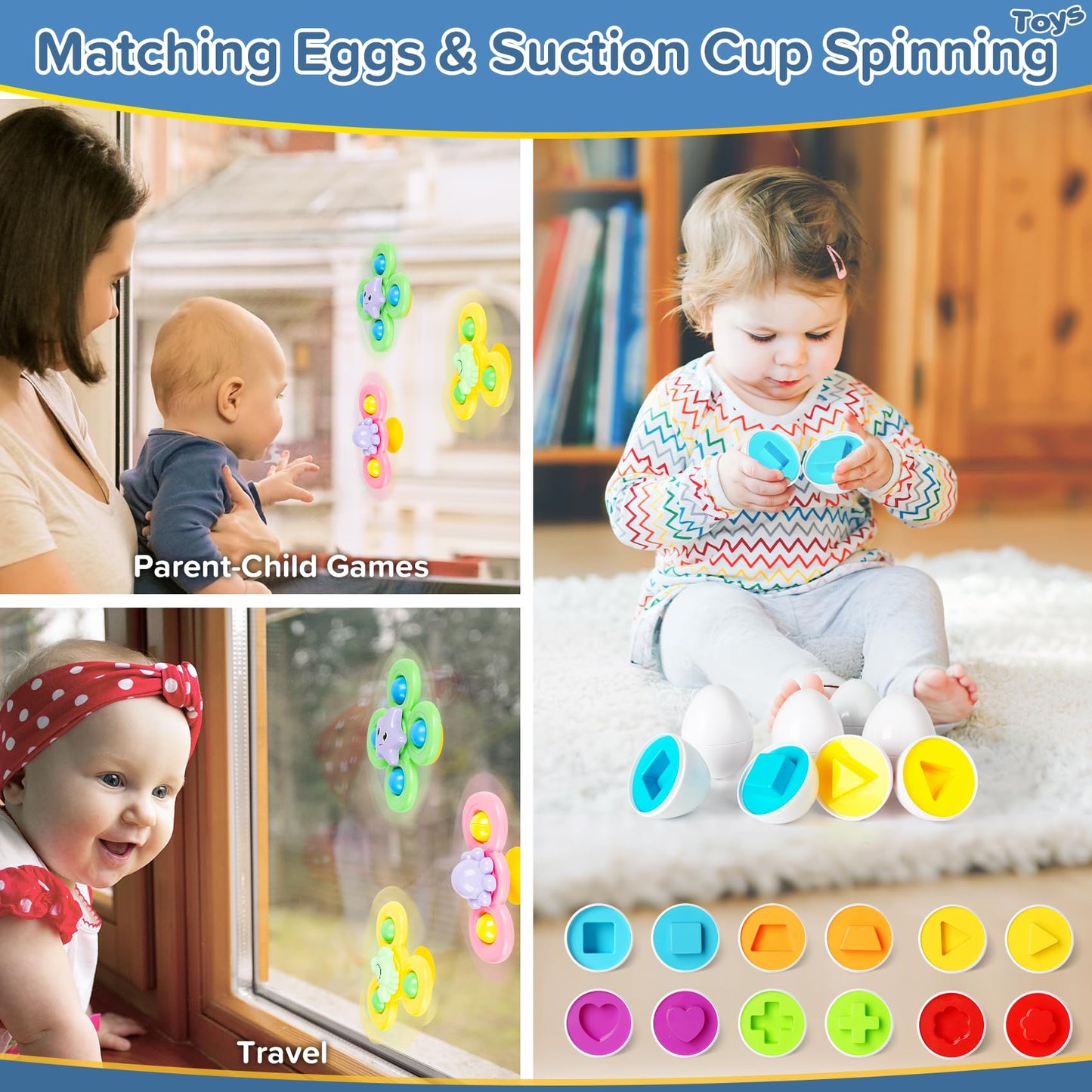 Somastung 7-in-1 Montessori Baby Toys – Wooden Xylophone, Sorting Blocks & More for 6-12 Months
