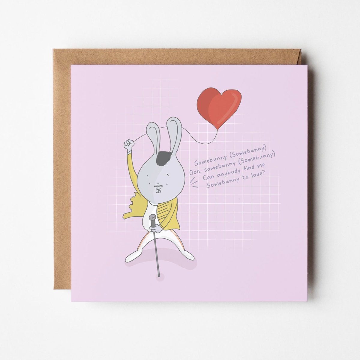 Funny Valentine Card – Cute Bunny Pun Greeting With Premium Silk Paper & Kraft Envelope