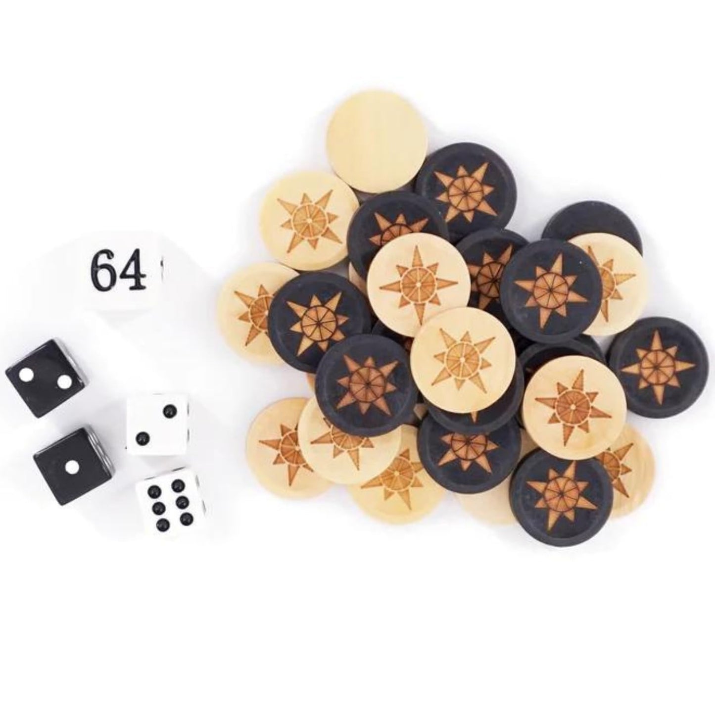 Sondergut Roll-up Portable Suede Deluxe Backgammon Set – Pop-Up Field, Leather Board, Travel-Friendly