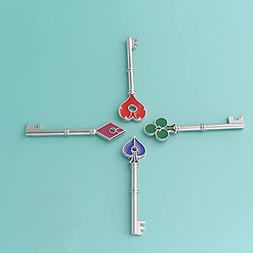 SONGCHANGJEWELRY Game Remake Keys Set - 4-Piece Zinc Alloy Props for Fans & Gifts