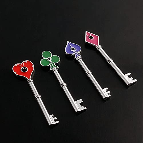 SONGCHANGJEWELRY Game Remake Keys Set - 4-Piece Zinc Alloy Props for Fans & Gifts