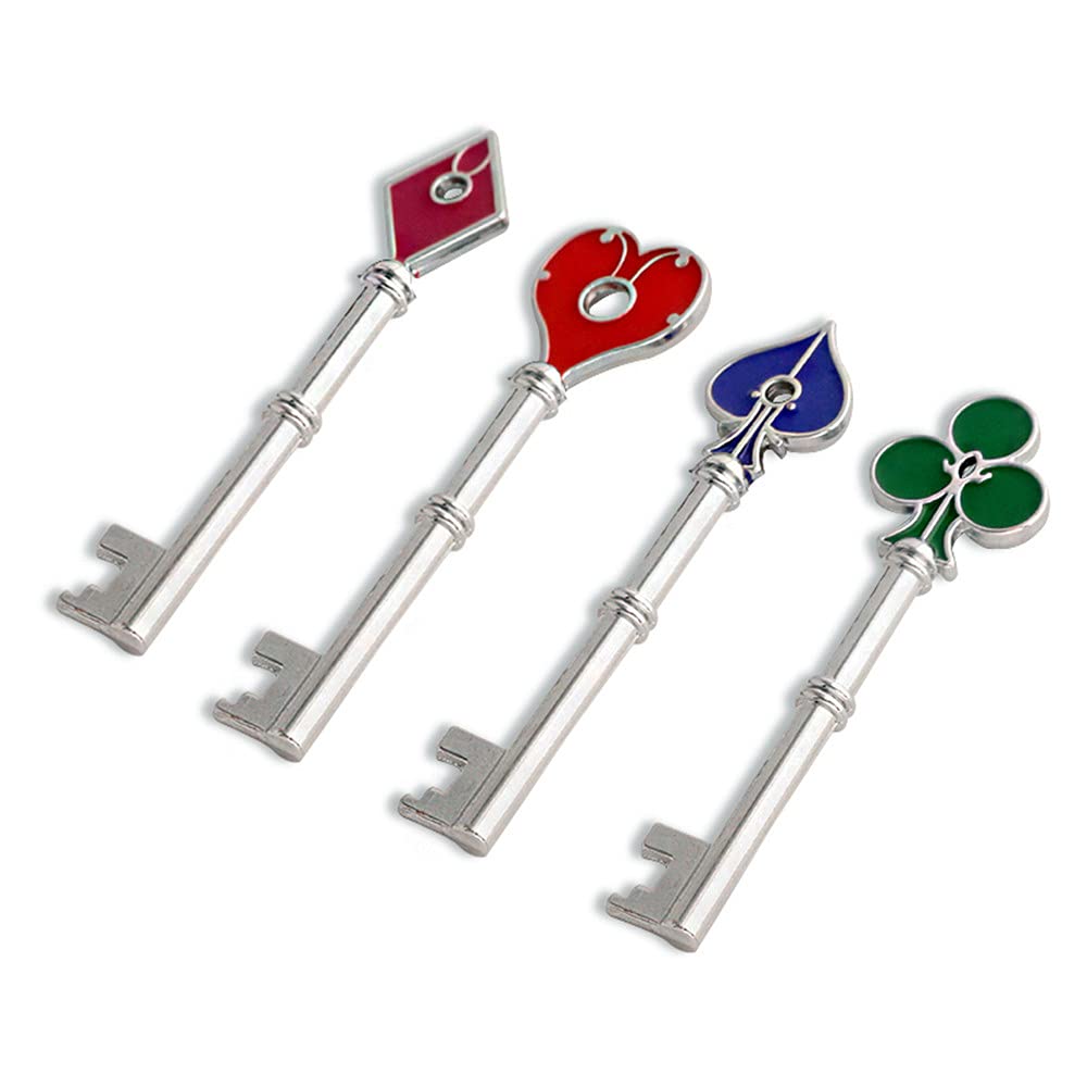 SONGCHANGJEWELRY Game Remake Keys Set - 4-Piece Zinc Alloy Props for Fans & Gifts