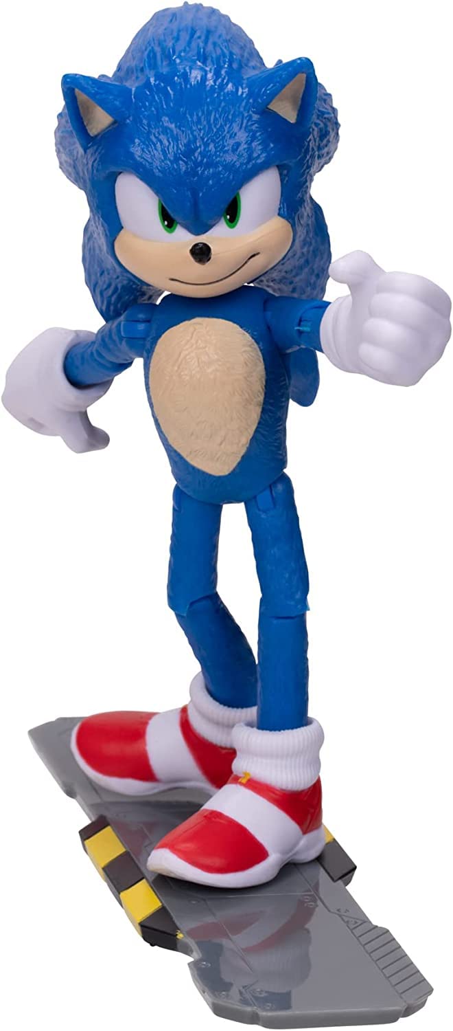 Sonic 2 Movie 4-Inch Action Figure 2 Pack — Sonic & Knuckles (Red) | Sonic The Hedgehog
