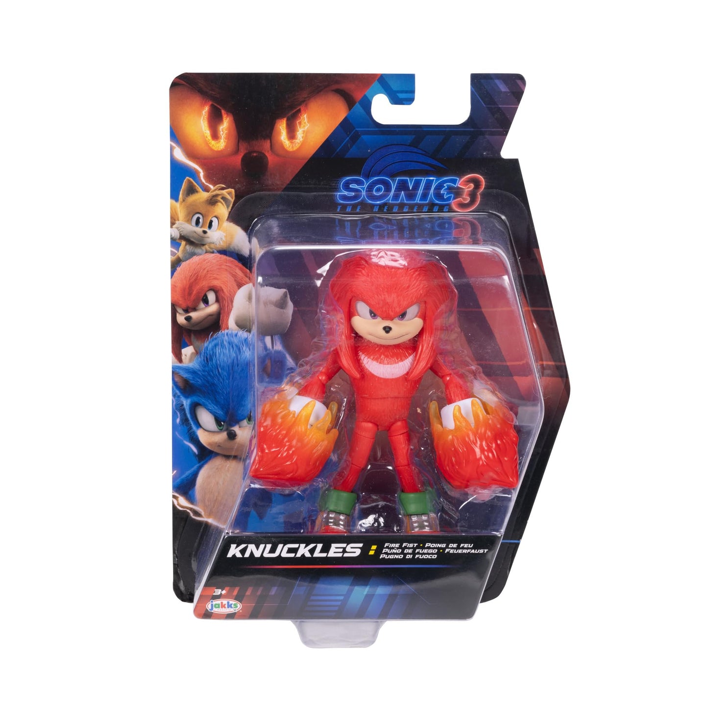Sonic 3 The Hedgehog Movie Knuckles 5-Inch Articulated Figure | Jakks Pacific