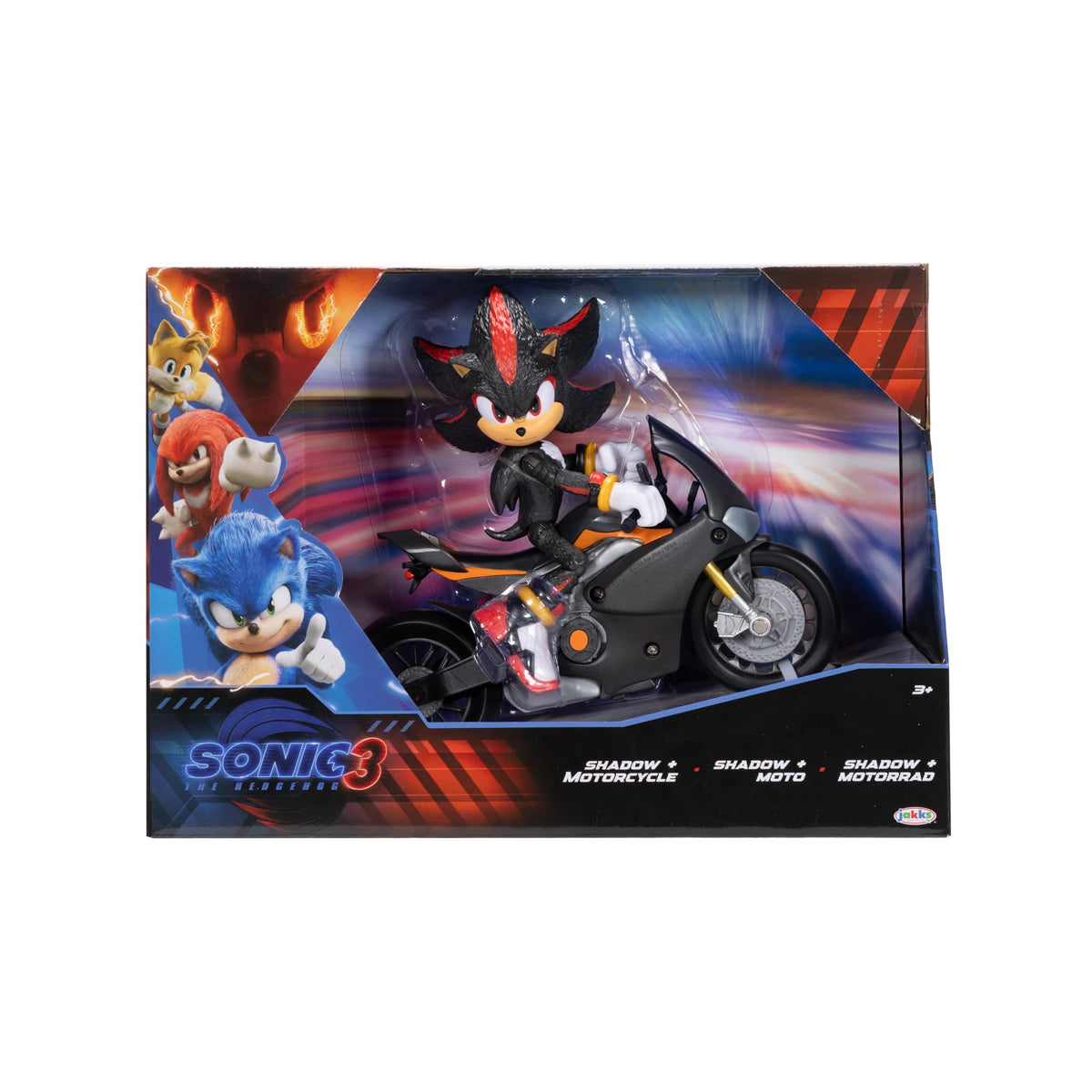 Sonic 3 Movie 5-Inch Figure with Motorcycle Vehicle | Sonic The Hedgehog Collectible