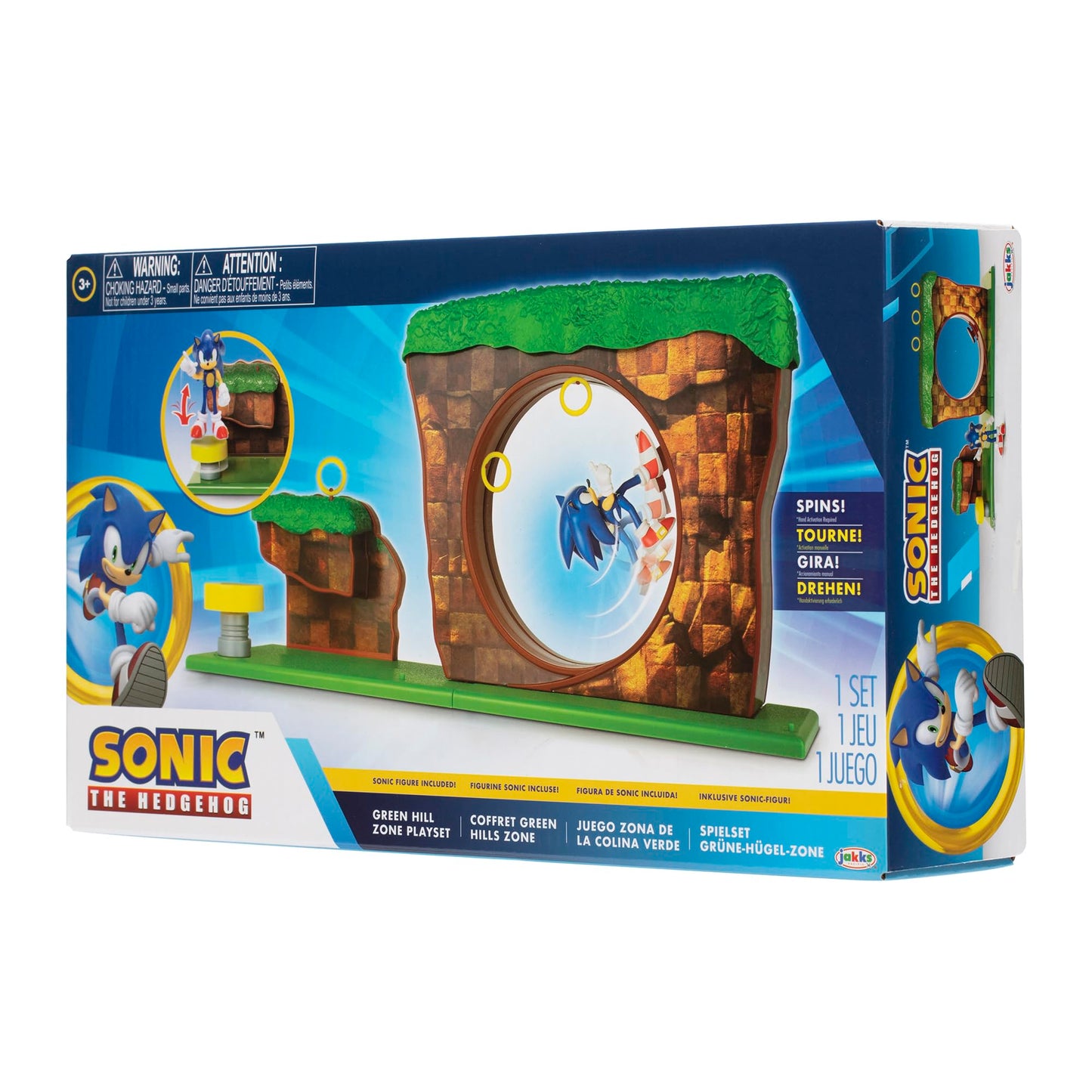 Sonic The Hedgehog Green Hill Zone Playset with 2.5-inch Sonic Action Figure