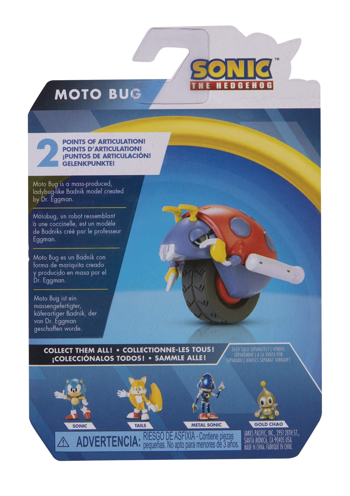 Sonic The Hedgehog Action Figure 2.5 Inch Moto Bug – Collectible Toy for Kids 3+
