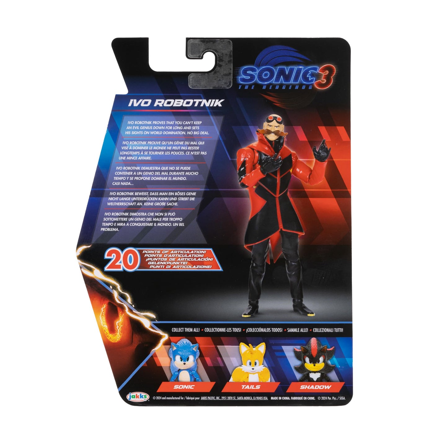Sonic 3 Movie 5-Inch Ivo Robotnik Action Figure – Officially Licensed