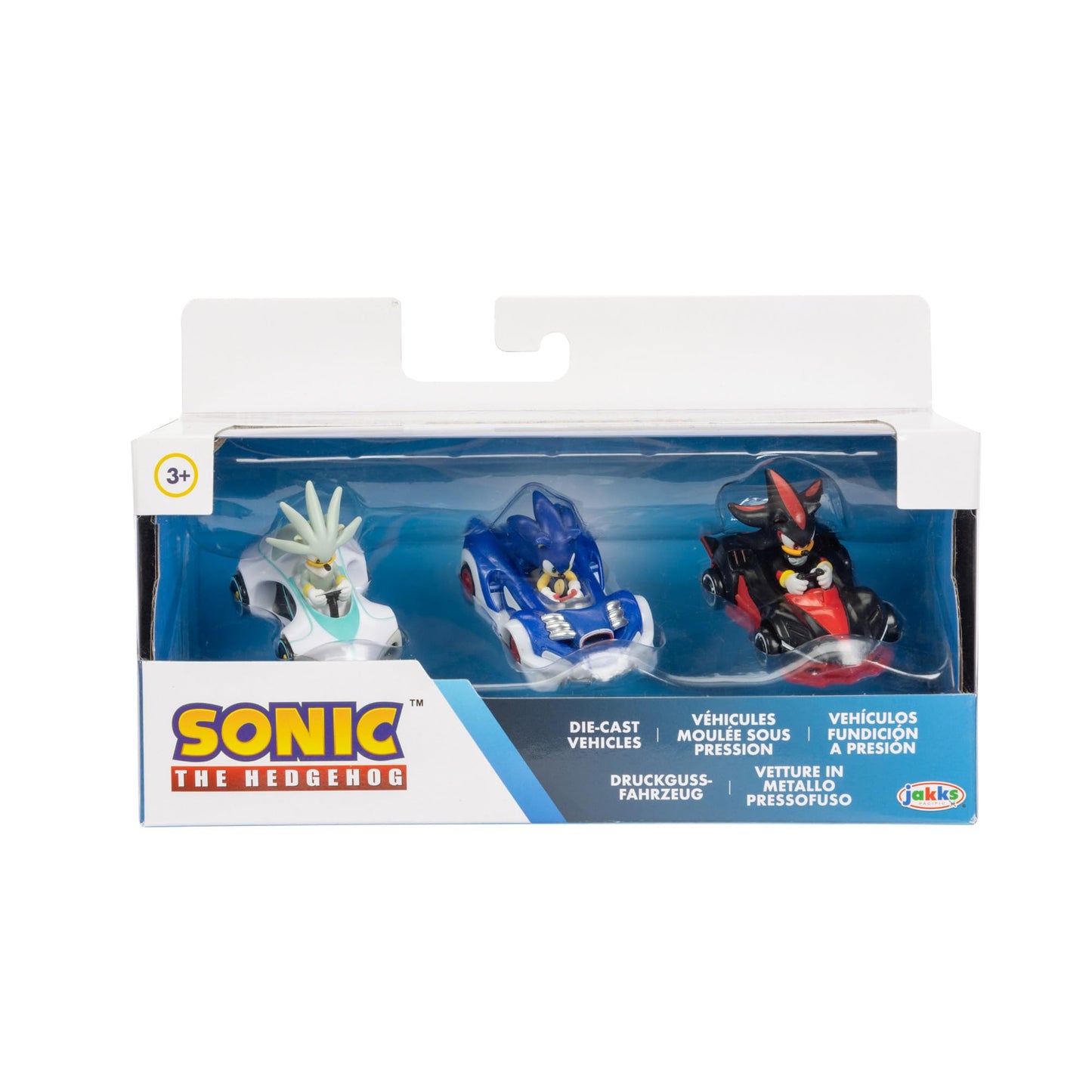 Sonic The Hedgehog Vehicles 3-Pack 1:64 Die-Cast – Sonic Speed Star, Tails Whirlwind Sport & Dr. Eggman Egg Booster