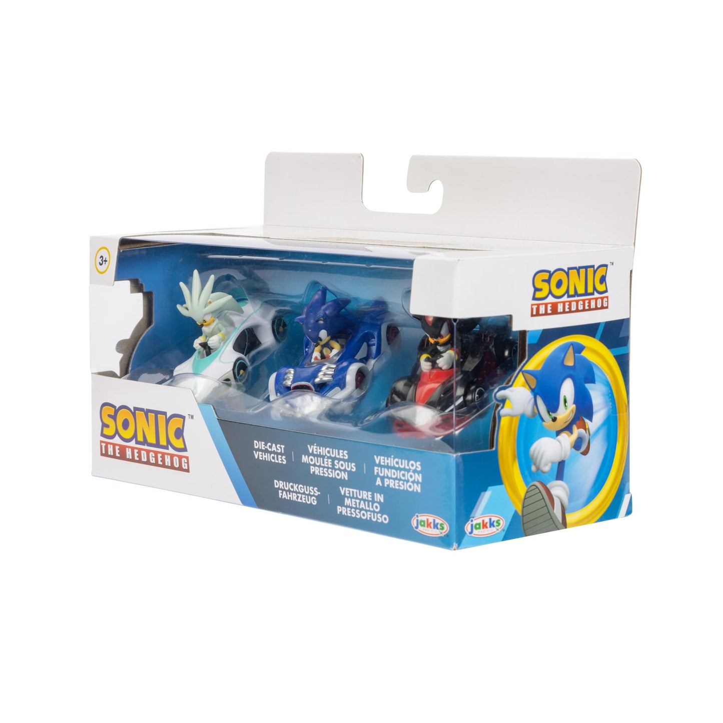 Sonic The Hedgehog Vehicles 3-Pack 1:64 Die-Cast – Sonic Speed Star, Tails Whirlwind Sport & Dr. Eggman Egg Booster