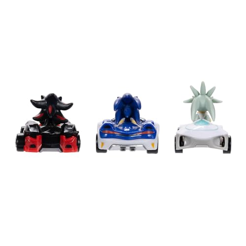 Sonic The Hedgehog Vehicles 3-Pack 1:64 Die-Cast – Sonic Speed Star, Tails Whirlwind Sport & Dr. Eggman Egg Booster