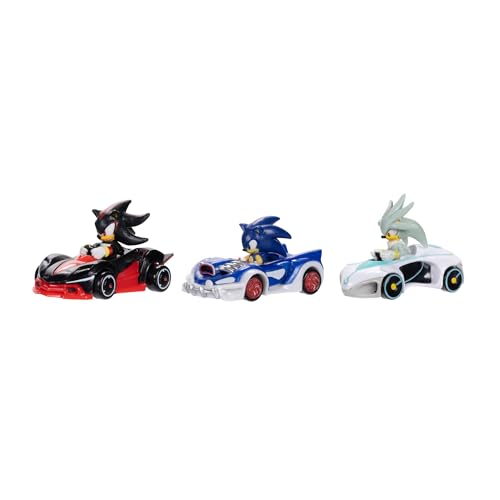 Sonic The Hedgehog Vehicles 3-Pack 1:64 Die-Cast – Sonic Speed Star, Tails Whirlwind Sport & Dr. Eggman Egg Booster