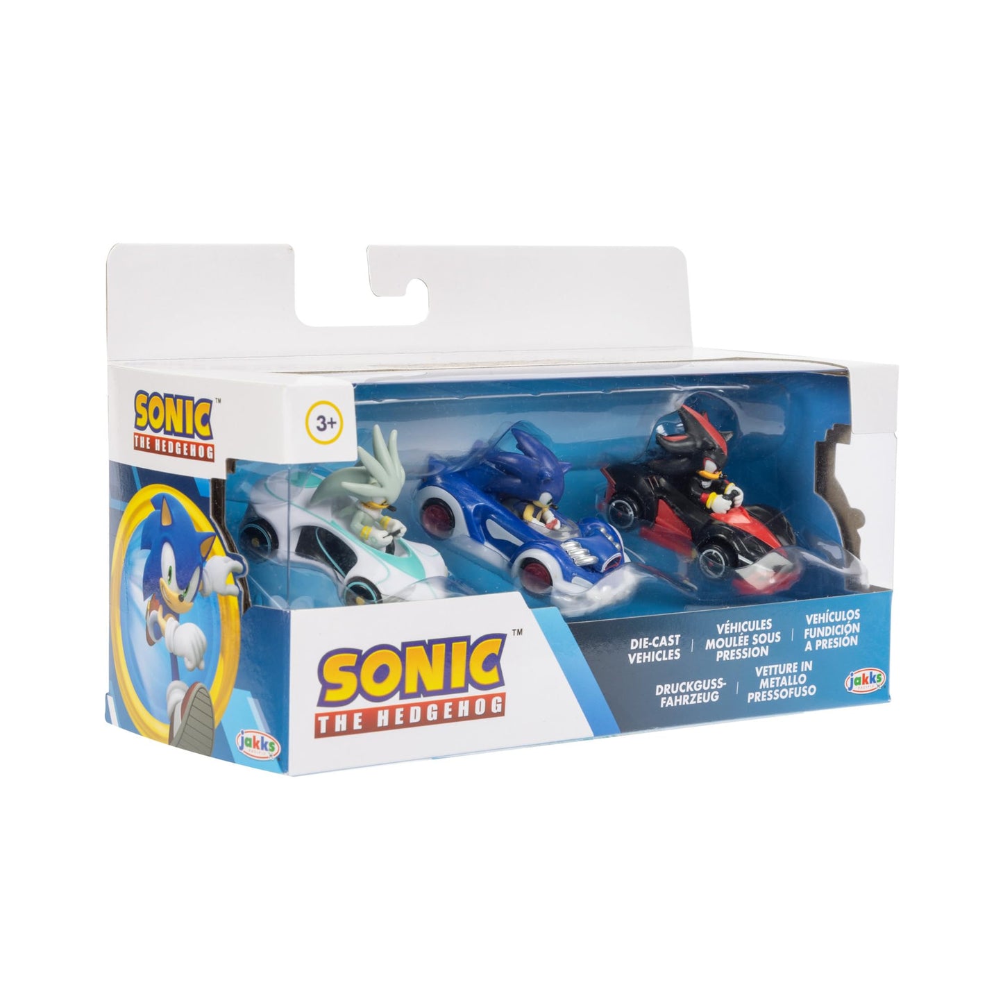 Sonic The Hedgehog Vehicles 3-Pack 1:64 Die-Cast – Sonic Speed Star, Tails Whirlwind Sport & Dr. Eggman Egg Booster