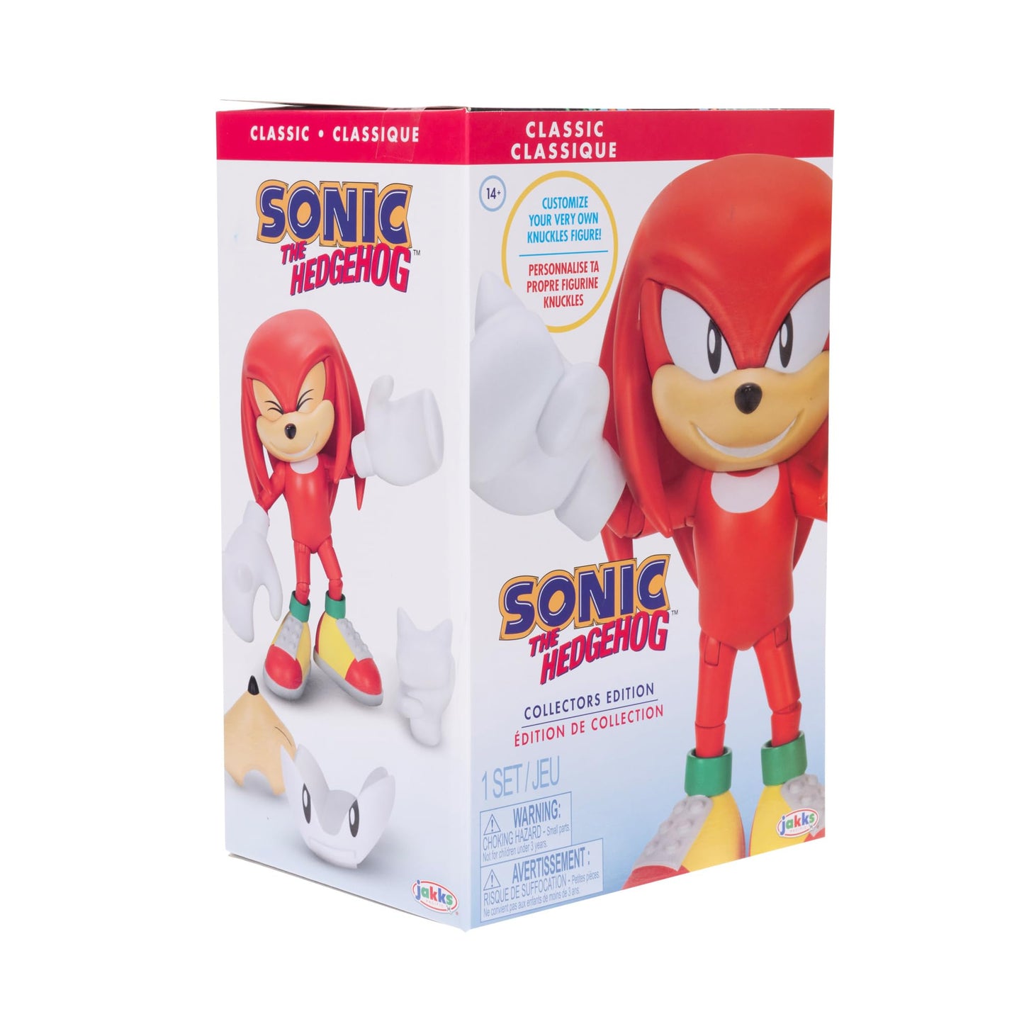 Sonic the Hedgehog 6-Inch Knuckles Figure — Customizable Expressions & Holographic Base | Sega Licensed
