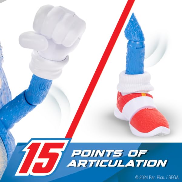 Sonic The Hedgehog 3 Ultimate Talking Sonic 12-Inch Figure | 30+ Phrases, Light-Up Eyes