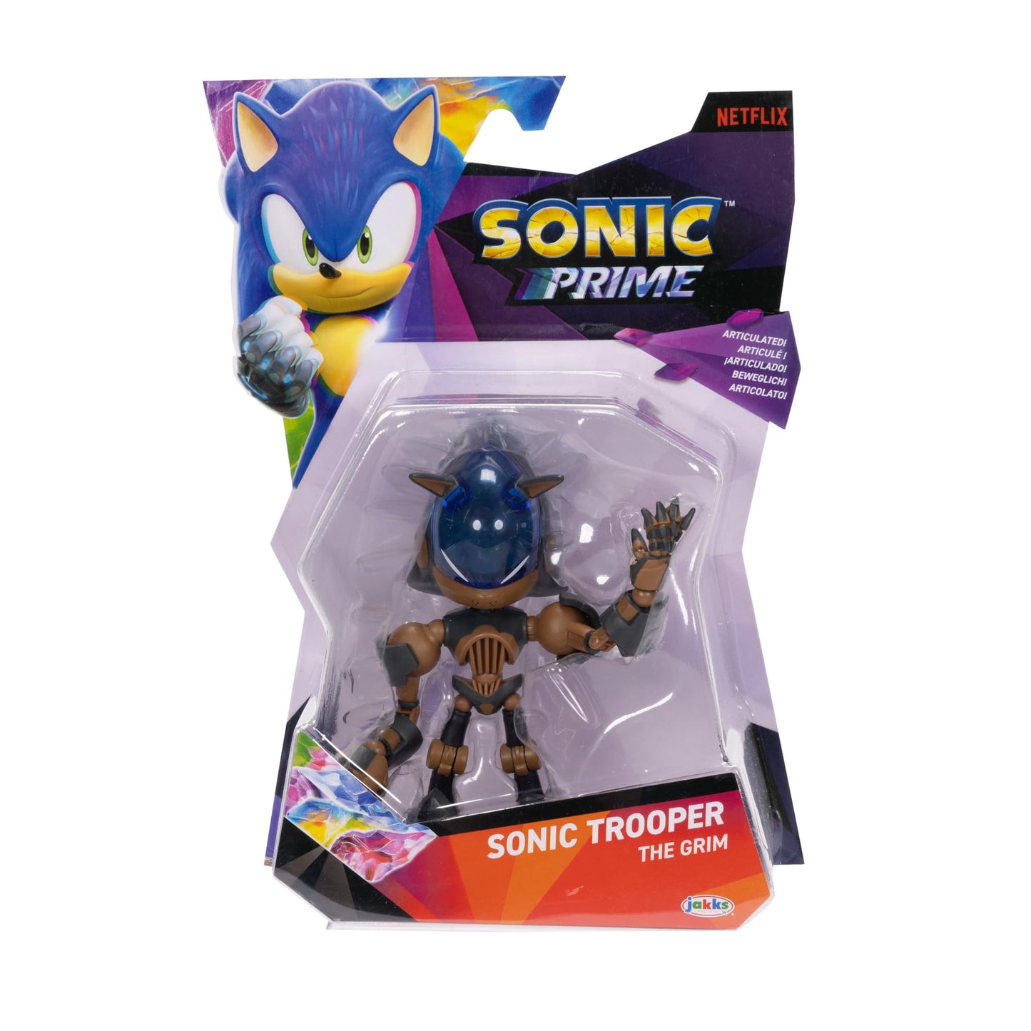 Sonic The Hedgehog Prime 5-Inch Trooper - 13-Point Articulation Action Figure (Officially Licensed)