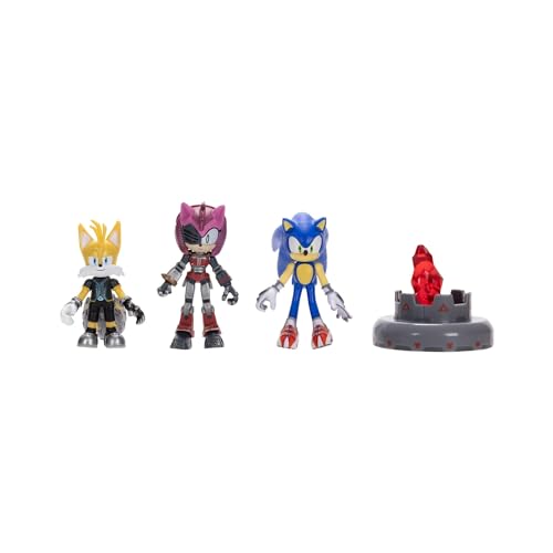 Sonic Prime 2.5-inch Figure Multipack – Sonic, Tails Nine & The Prism Shard with Display Base