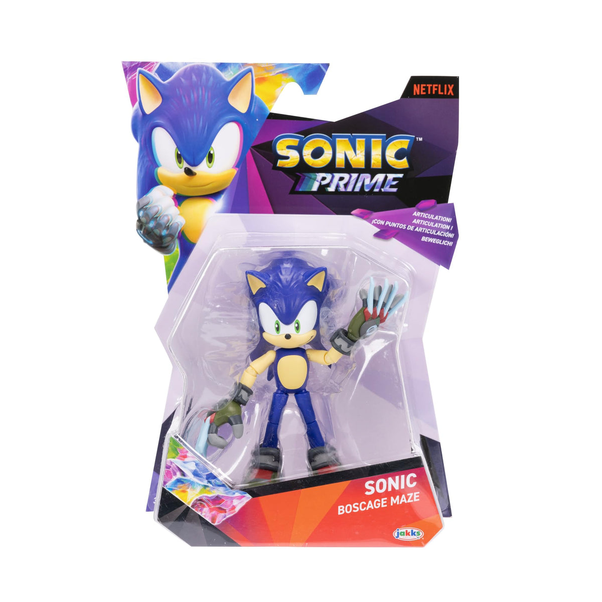 Sonic Prime 5-Inch Articulated Action Figure – Sonic The Grim | 12+ Points of Articulation