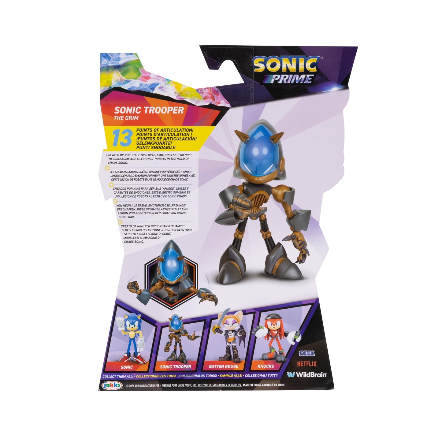 Sonic The Hedgehog Prime 5-Inch Trooper - 13-Point Articulation Action Figure (Officially Licensed)