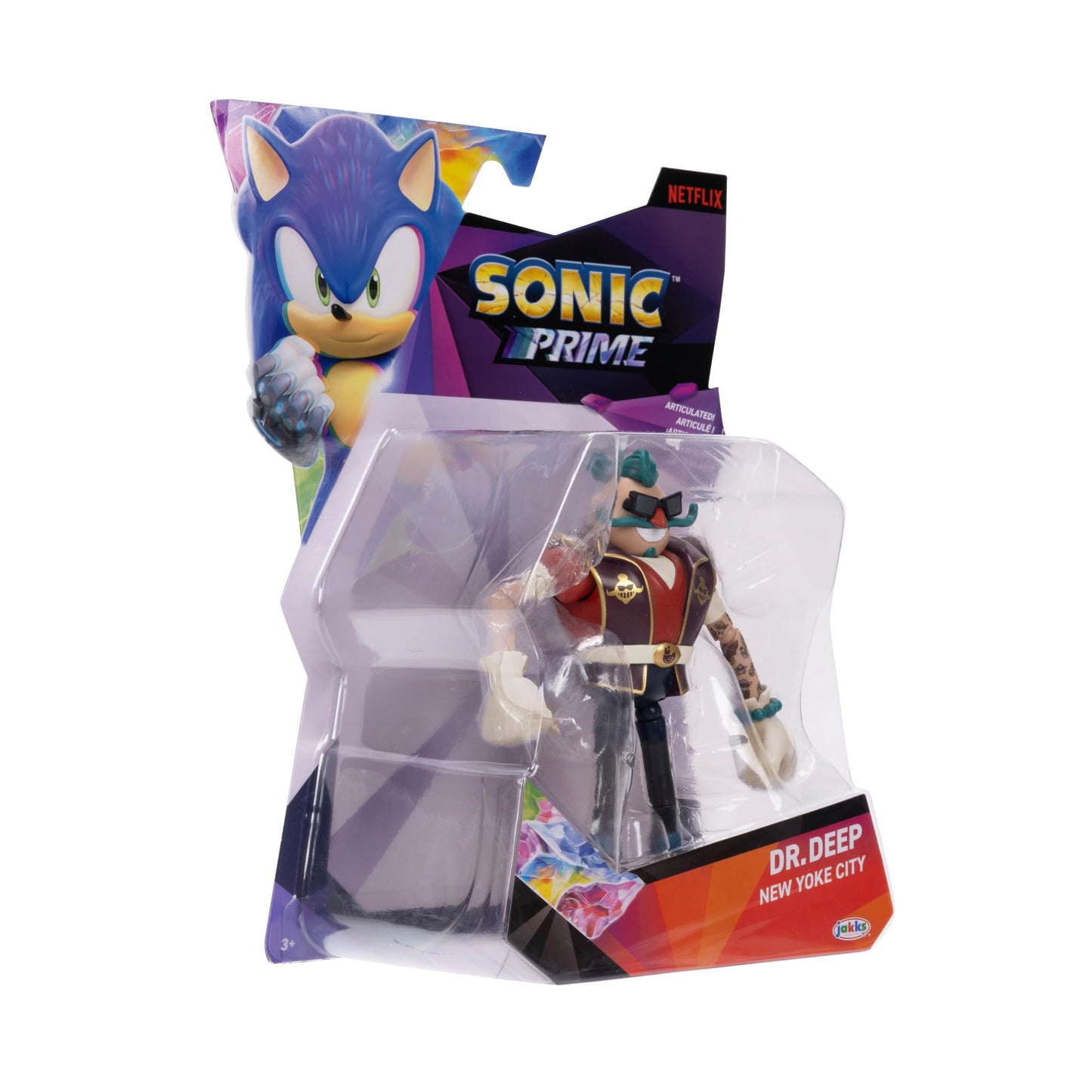 Sonic Prime Dr. Deep 5-Inch Action Figure – 13-Point Articulation (Licensed)
