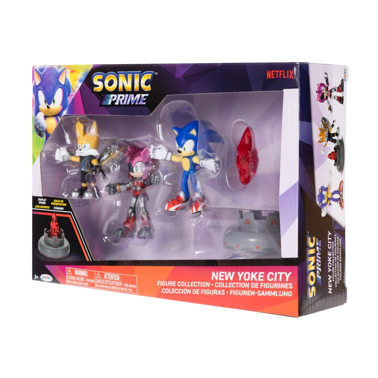 Sonic Prime 2.5-inch Figure Multipack – Sonic, Tails Nine & The Prism Shard with Display Base