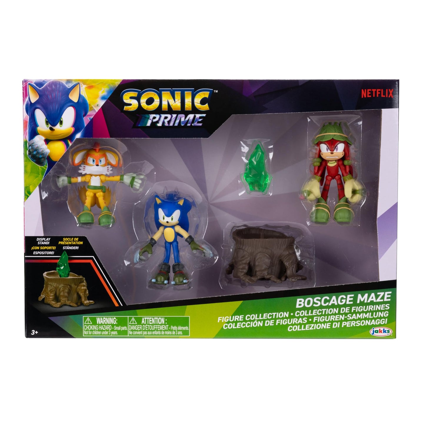 Sonic Prime 2.5-Inch Action Figures Bos Cage Maze 5-Piece Pack — Officially Licensed by Sega & Netflix