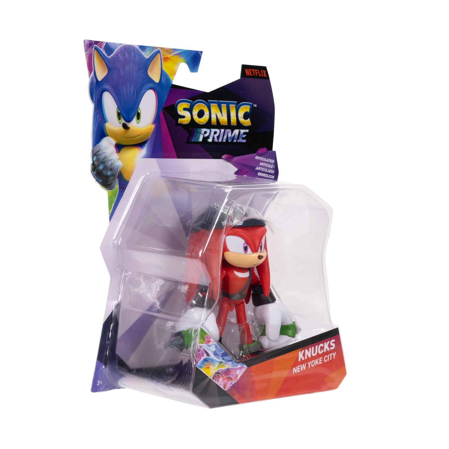 Sonic The Hedgehog Prime 5-Inch Knuckles Figure – 13-Point Articulation, Officially Licensed