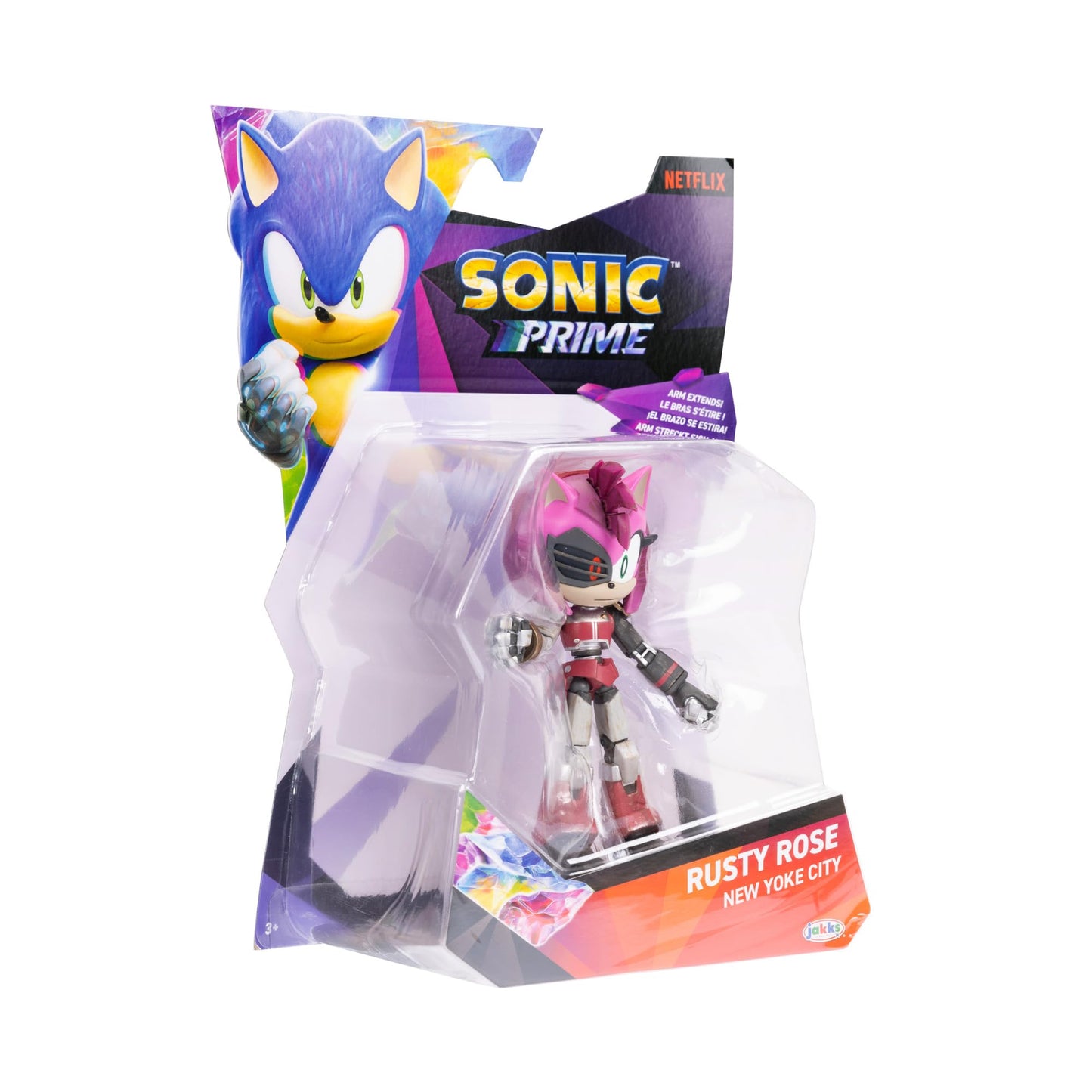 Sonic Prime 5-Inch Rusty Rose Yoke City Figure - 12-Point Articulation