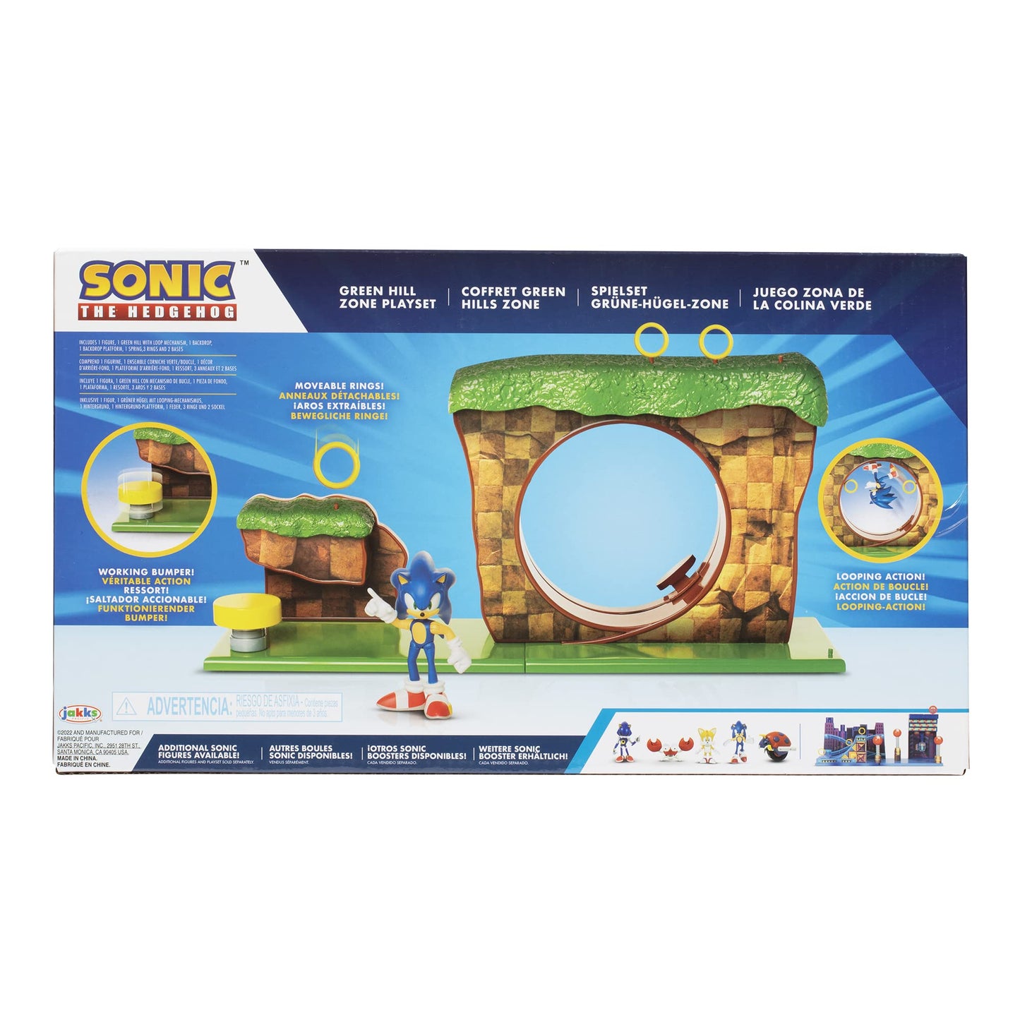 Sonic The Hedgehog Green Hill Zone Playset with 2.5-inch Sonic Action Figure