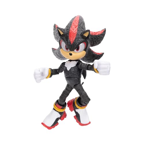 Sonic The Hedgehog – Shadow 5-Inch Action Figure – 20+ Points of Articulation – Official Collector Toy