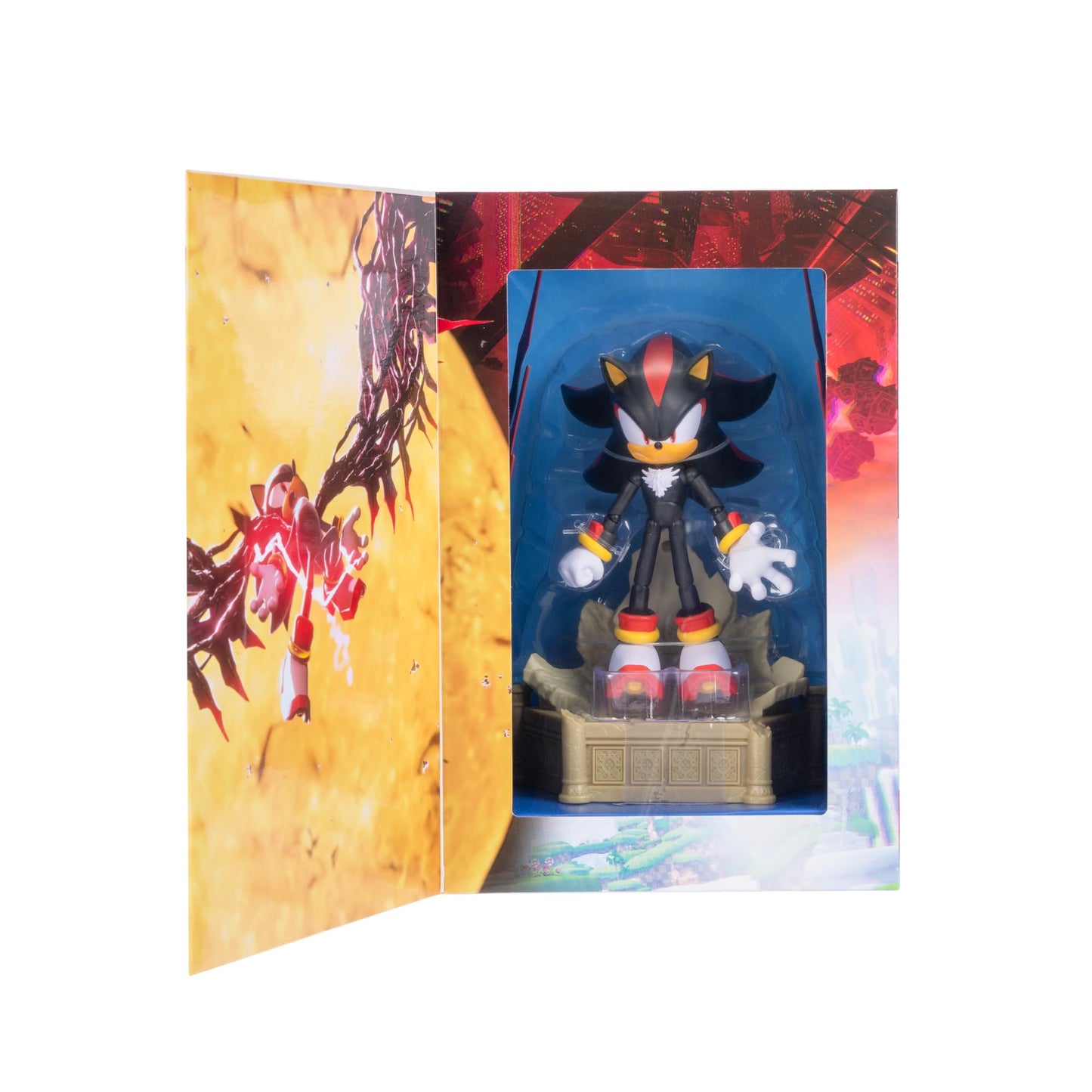 Sonic The Hedgehog Shadow 6-Inch Customizable Collector Figure | Poseable Display Base