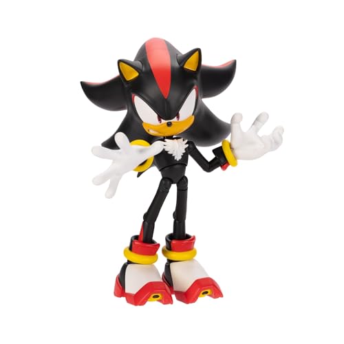 Sonic The Hedgehog Shadow 6-Inch Customizable Collector Figure | Poseable Display Base