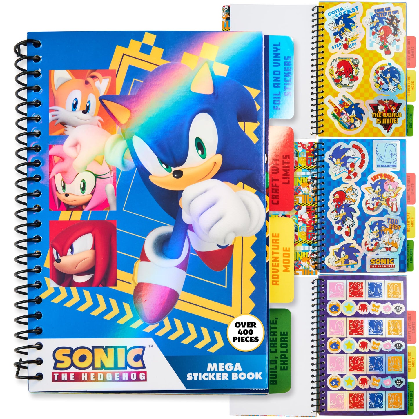 Sonic The Hedgehog Sticker Book for Kids & Teens – 400+ Collector Stickers & 28 Sheets