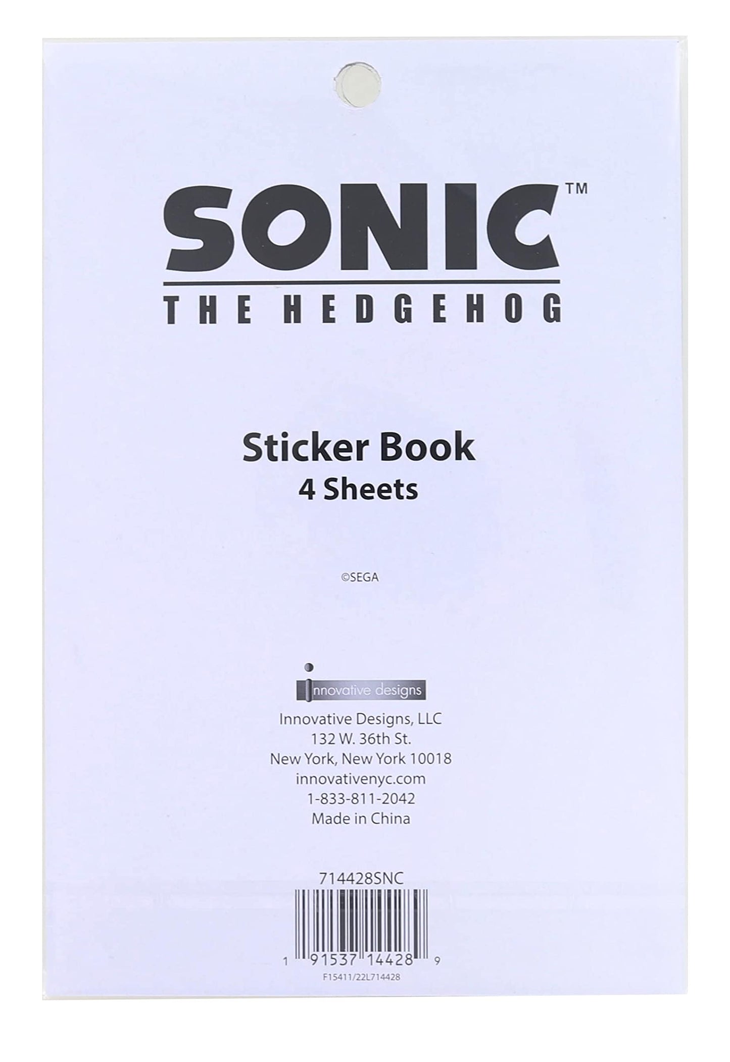 Sonic The Hedgehog Sticker Book - 4 Sheets | 300+ Stickers | Official Sonic Merchandise
