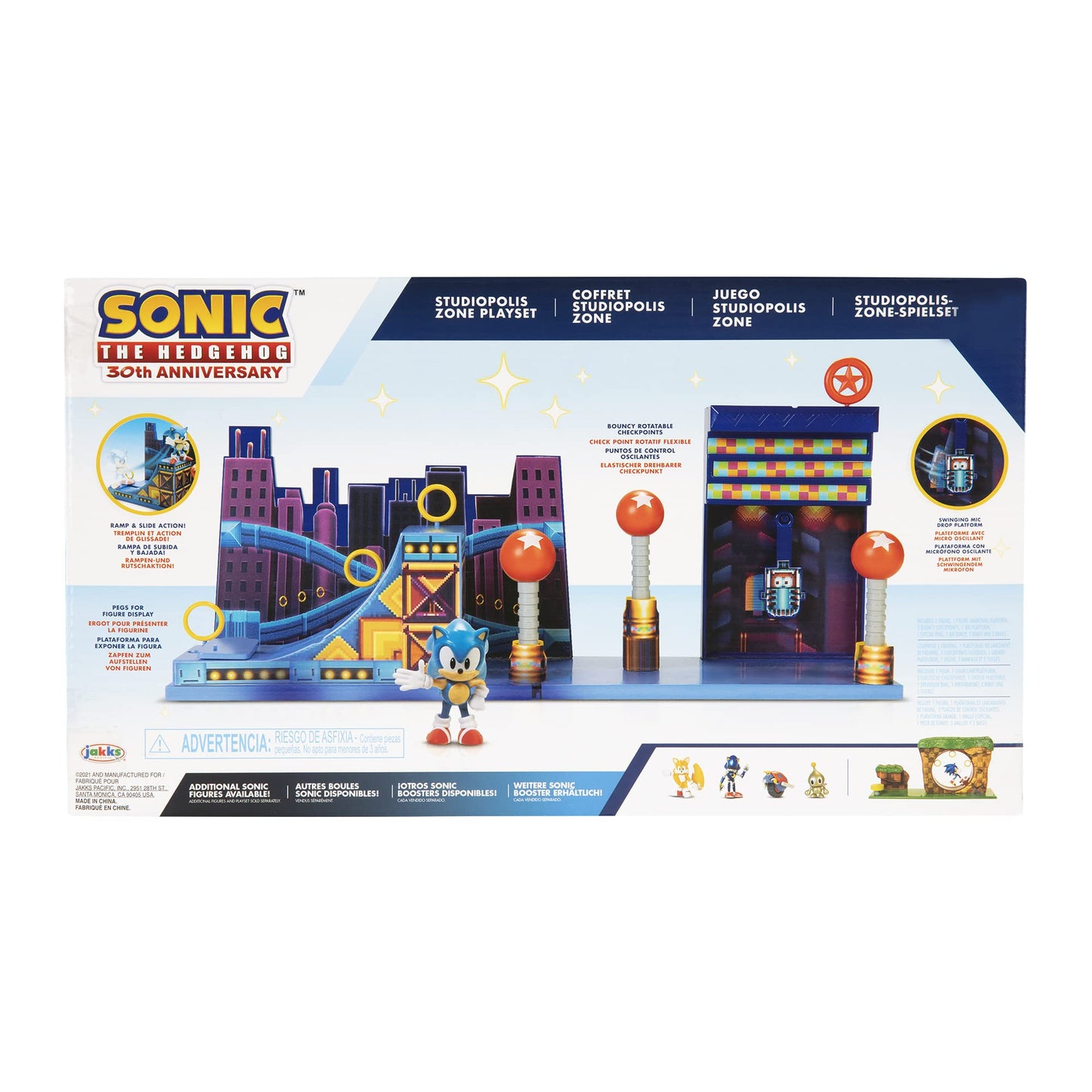 Sonic The Hedgehog 2.5-inch Studiopolis Zone Playset – Action Figures