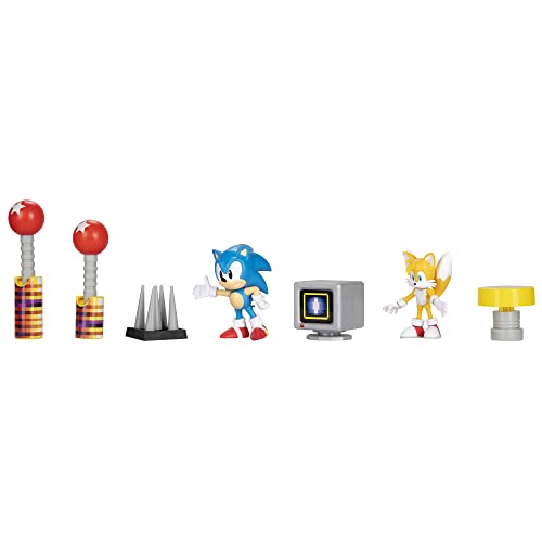 Sonic The Hedgehog 2.5-Inch Action Figure Diorama Set | Collectible Toy Display