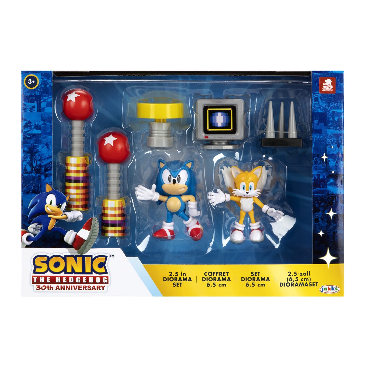 Sonic The Hedgehog 2.5-Inch Action Figure Diorama Set | Collectible Toy Display
