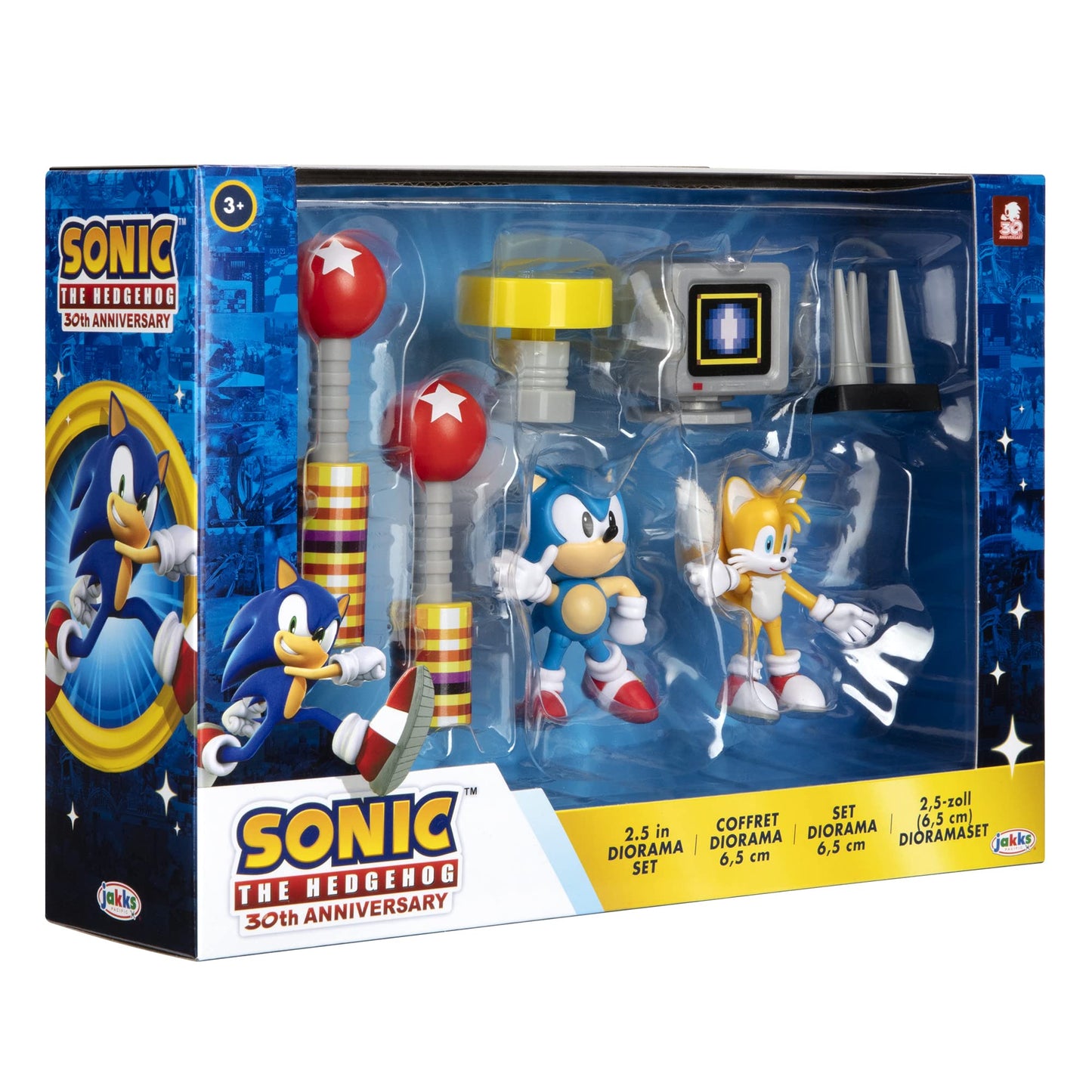 Sonic The Hedgehog 2.5-Inch Action Figure Diorama Set | Collectible Toy Display