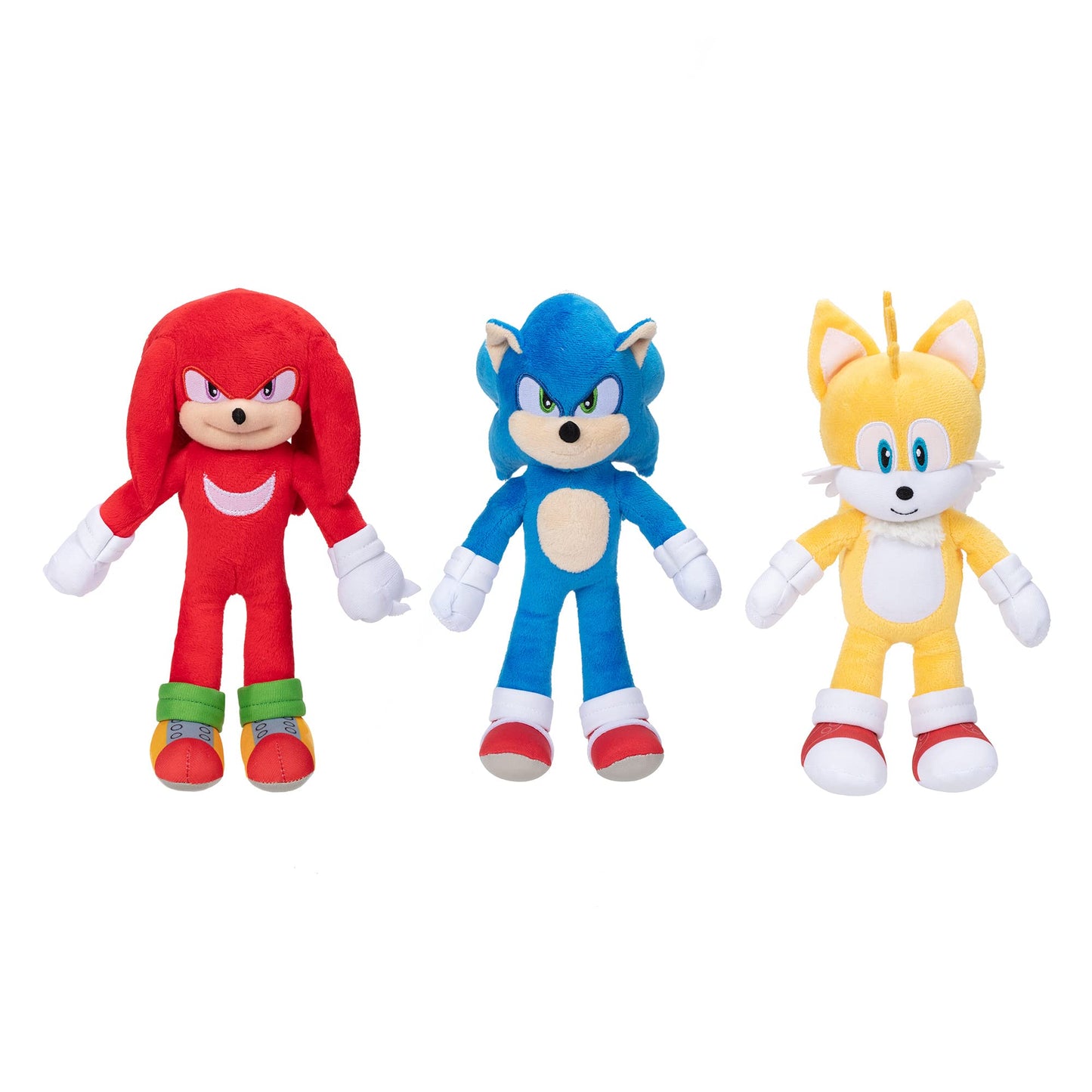 Sonic The Hedgehog 2 9-Inch Plush 3-Pack | Authentic Movie-Style Collectibles