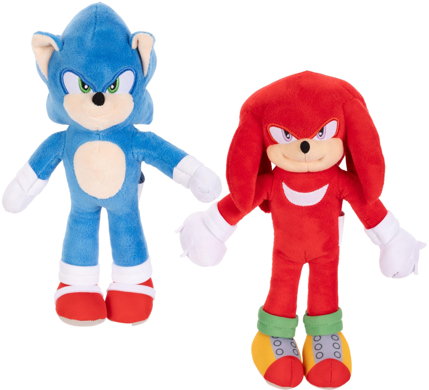 Sonic The Hedgehog 3 Movie Plush Set - 9-Inch Sonic & Knuckles 2-Pack (Officially Licensed)