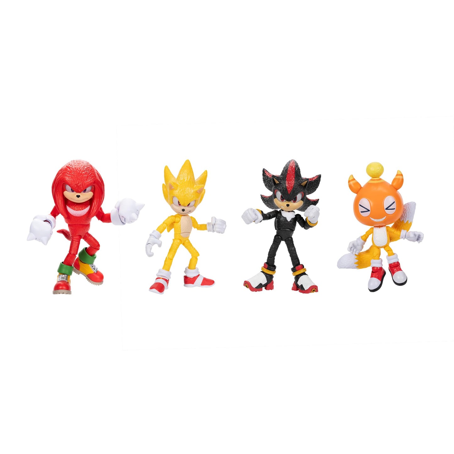 Sonic The Hedgehog 3 Movie 5-Inch Action Figure 4-Pack – Wave 2 (Super Sonic, Shadow, Knuckles, Tails Mascot)