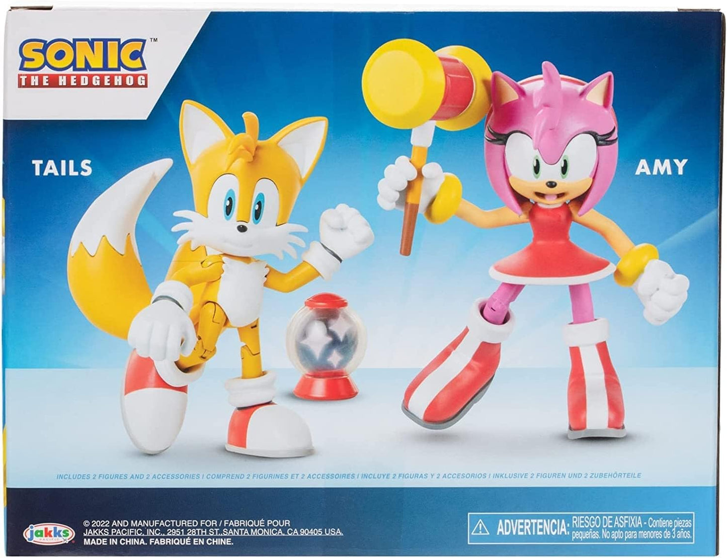 Sonic the Hedgehog 4-Inch Action Figure 2-Pack: Modern Tails & Amy