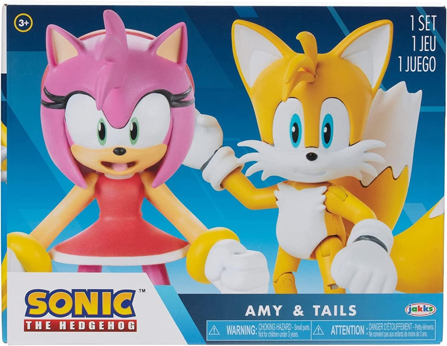 Sonic the Hedgehog 4-Inch Action Figure 2-Pack: Modern Tails & Amy