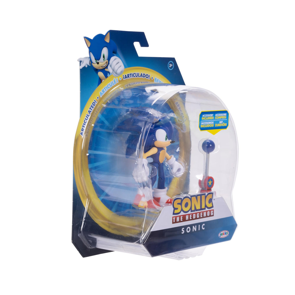 Sonic the Hedgehog 4-Inch Action Figure with Blue Checkpoint Accessory – Official Sega Licensed (Ages 3+)