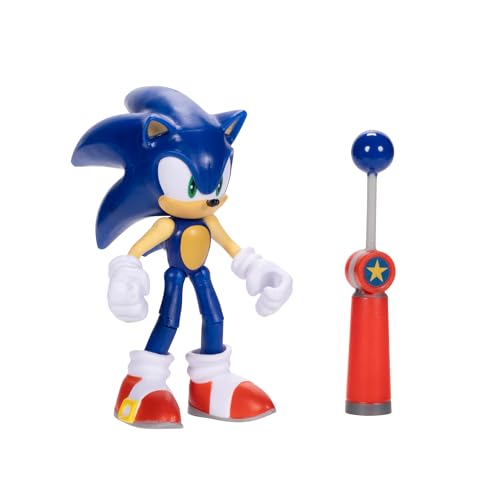 Sonic the Hedgehog 4-Inch Action Figure with Blue Checkpoint Accessory – Official Sega Licensed (Ages 3+)