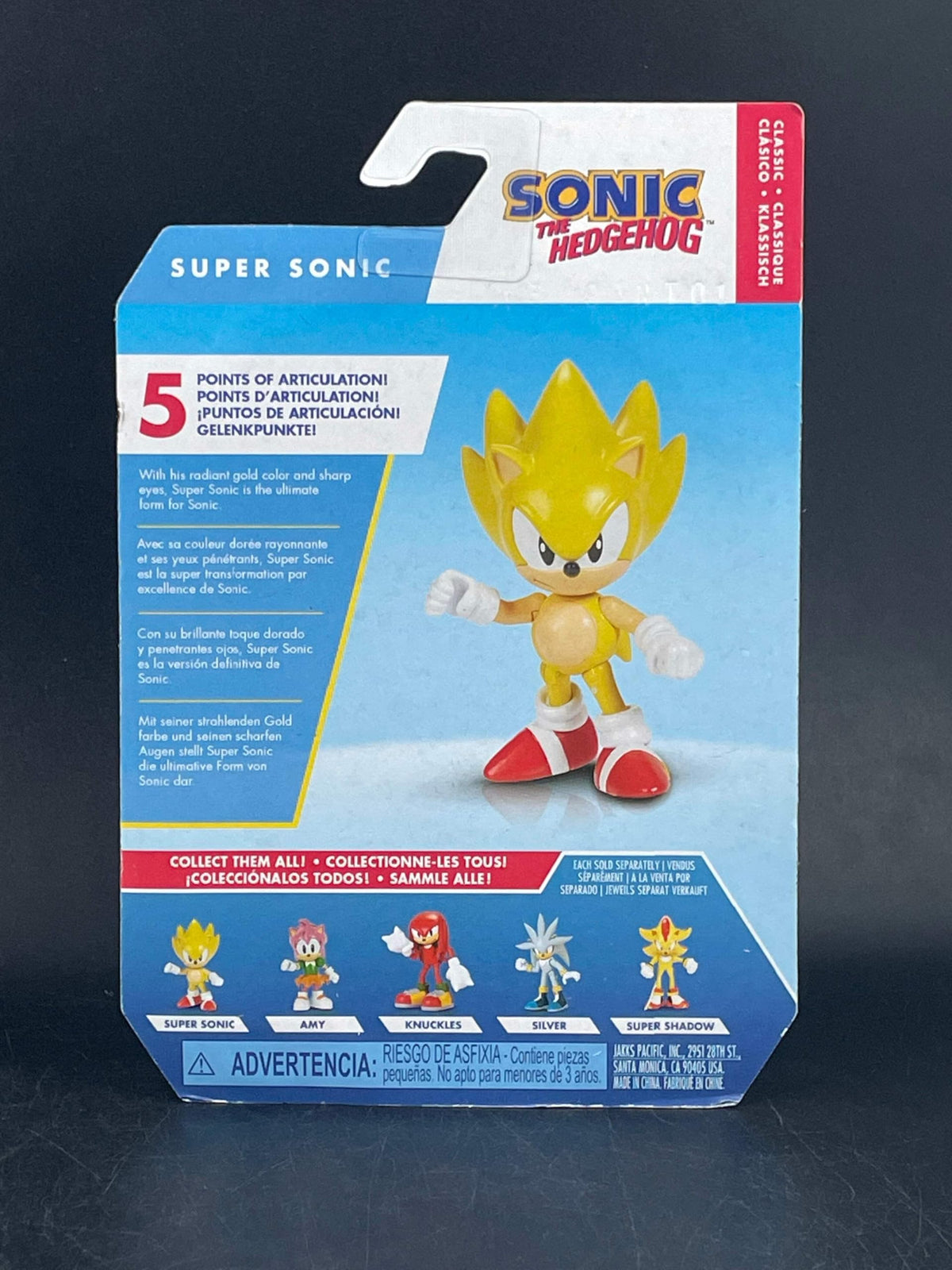 Sonic The Hedgehog Classic Super Sonic 2.5-inch Mini Action Figure