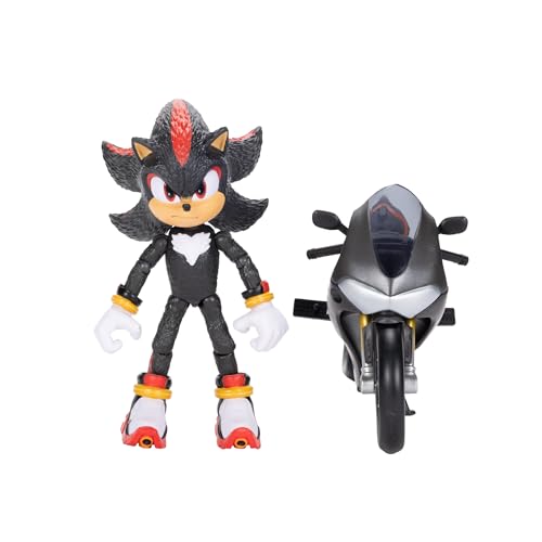 Sonic 3 Movie 5-Inch Figure with Motorcycle Vehicle | Sonic The Hedgehog Collectible
