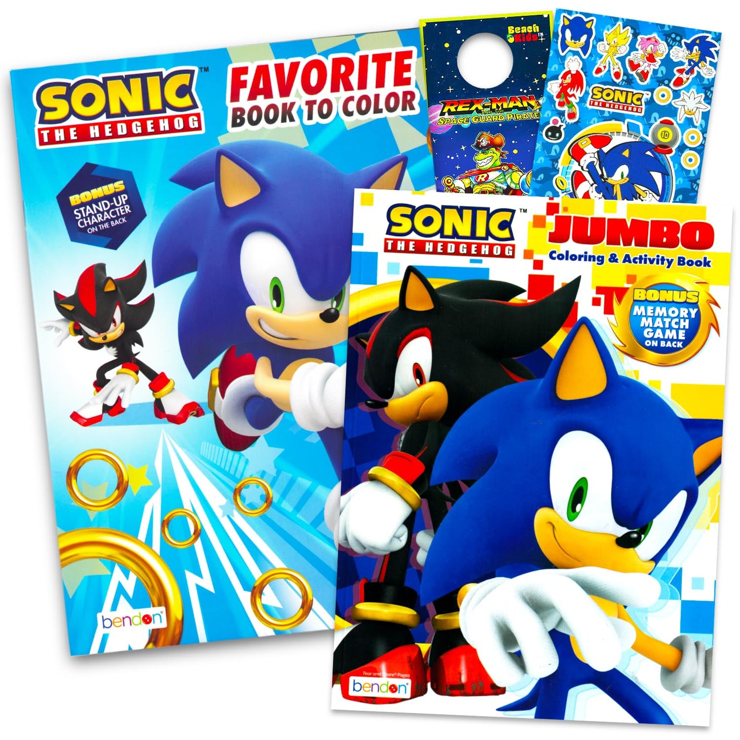 Sonic the Hedgehog Coloring Book Set for Kids 4-8 | Pages, Activities & Stickers